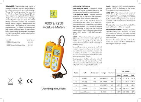 ETI 7000 OPERATING INSTRUCTIONS Pdf 